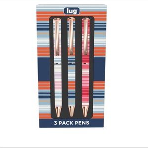 Lug 3 Pack Scribble Pens Love Stripe